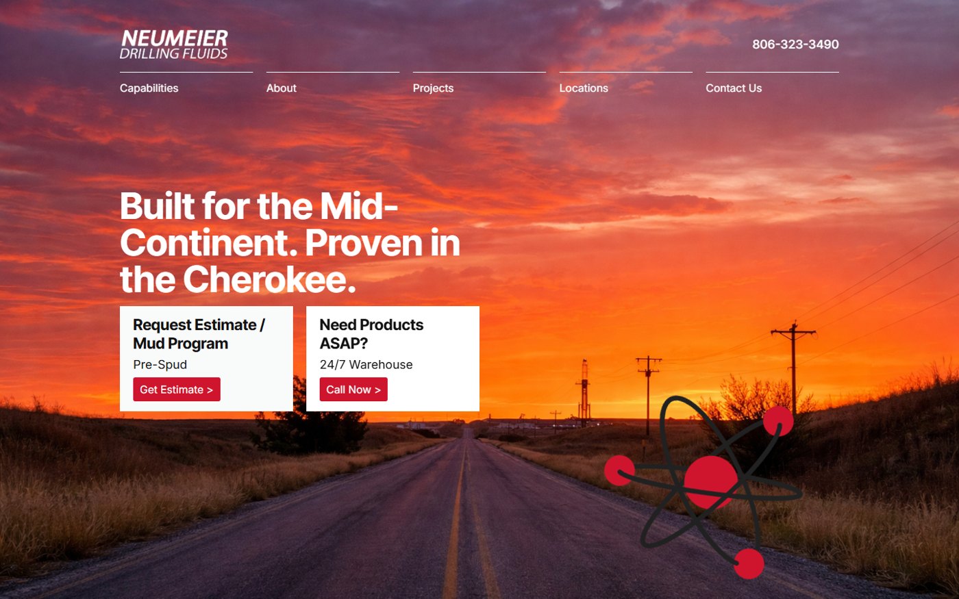 Neumeier Drilling Fluids website, built by Matmon