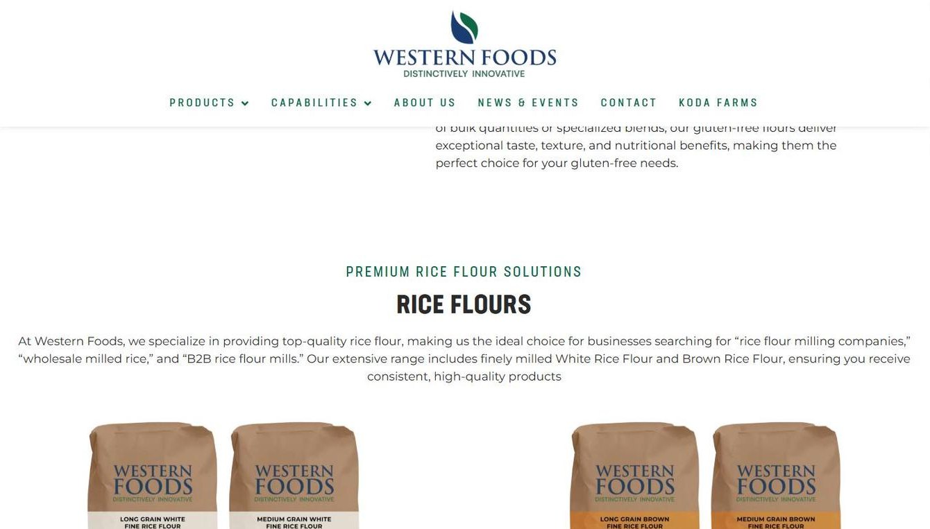 Flour product page